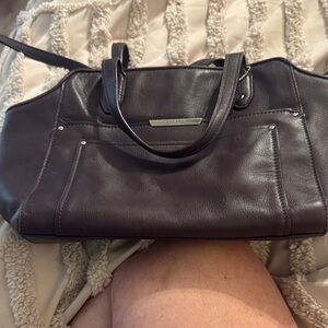 Coach Deep Purple Leather Shoulder Bag